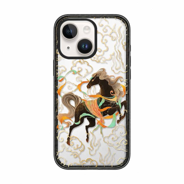 Custodia per telefono in acrilico TPU con motivo a cavallo in stile cinese, For iPhone 16 Plus, For iPhone 16, For iPhone 15 Pro Max, For iPhone 15 Pro, For iPhone 15 Plus, For iPhone 15