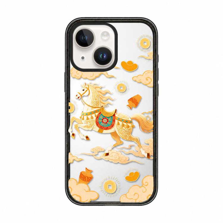 Custodia per telefono in acrilico TPU con motivo a cavallo in stile cinese, For iPhone 14 Plus, For iPhone 14, For iPhone 14 Pro, For iPhone 14 Pro Max, For iPhone 13 Pro Max, For iPhone 13 Pro