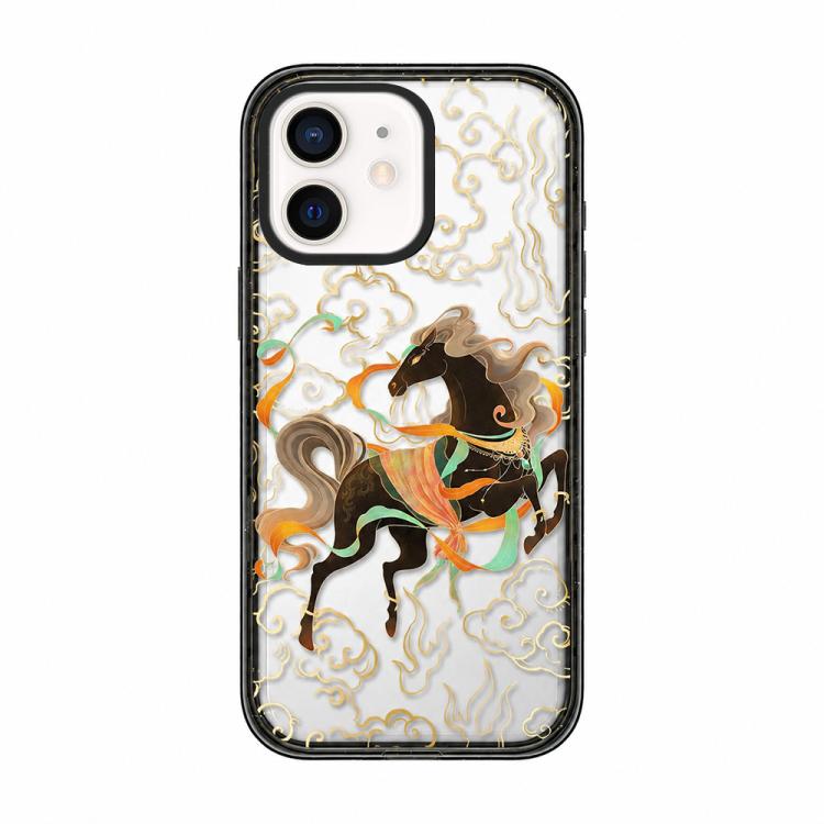 Custodia per telefono in acrilico TPU con motivo a cavallo in stile cinese, For iPhone 13, For iPhone 12, For iPhone 12 Pro Max, For iPhone 12 Pro, For iPhone 11