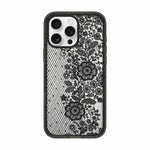 Custodia per telefono in acrilico TPU con stampa a fiocco di pizzo, For iPhone 16 Pro Max, For iPhone 16 Pro, For iPhone 16 Plus, For iPhone 16