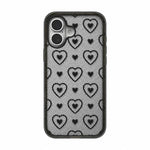 Custodia per telefono in acrilico TPU con stampa a fiocco di pizzo, For iPhone 16 Pro Max, For iPhone 16 Pro, For iPhone 16 Plus, For iPhone 16