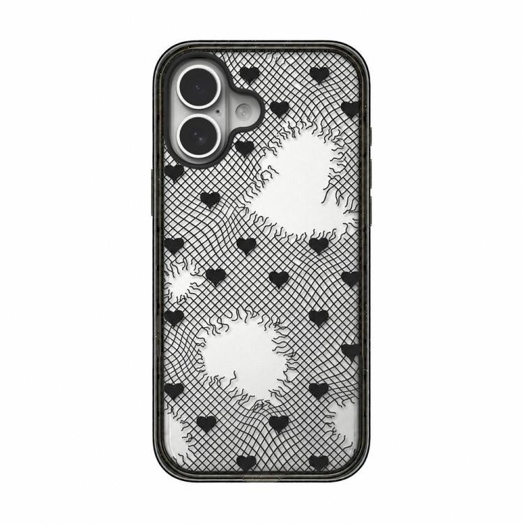 Custodia per telefono in acrilico TPU con stampa a fiocco di pizzo, For iPhone 16 Pro Max, For iPhone 16 Pro, For iPhone 16 Plus, For iPhone 16