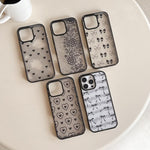 Custodia per telefono in acrilico TPU con stampa a fiocco di pizzo, For iPhone 17 Pro Max, For iPhone 17 Pro, For iPhone 17, For iPhone Air