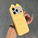 Simpatica custodia per telefono in silicone antiurto con orecchie di gatto 3D., For iPhone 17 Pro Max, For iPhone 17 Pro, For iPhone 17, For iPhone Air