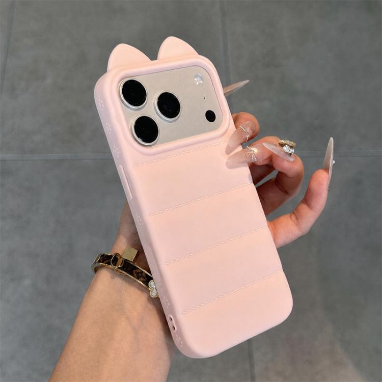 Simpatica custodia per telefono in silicone antiurto con orecchie di gatto 3D., For iPhone 17 Pro Max, For iPhone 17 Pro, For iPhone 17, For iPhone Air
