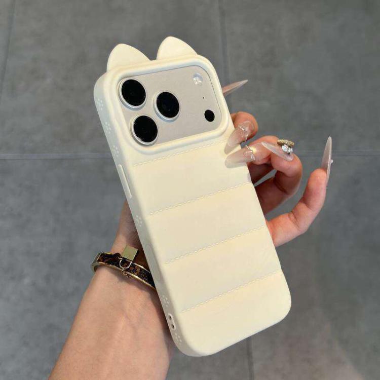 Simpatica custodia per telefono in silicone antiurto con orecchie di gatto 3D., For iPhone 17 Pro Max, For iPhone 17 Pro, For iPhone 17, For iPhone Air