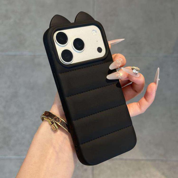 Simpatica custodia per telefono in silicone antiurto con orecchie di gatto 3D., For iPhone 17 Pro Max, For iPhone 17 Pro, For iPhone 17, For iPhone Air