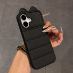 Simpatica custodia per telefono in silicone antiurto con orecchie di gatto 3D., For iPhone 17 Pro Max, For iPhone 17 Pro, For iPhone 17, For iPhone Air