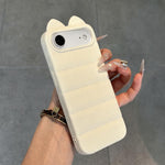 Simpatica custodia per telefono in silicone antiurto con orecchie di gatto 3D., For iPhone 17 Pro Max, For iPhone 17 Pro, For iPhone 17, For iPhone Air