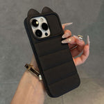 Simpatica custodia per telefono in silicone antiurto con orecchie di gatto 3D., For iPhone 16 Pro Max, For iPhone 16 Pro, For iPhone 16 Plus, For iPhone 16