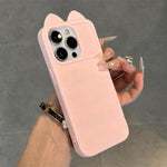Simpatica custodia per telefono in silicone antiurto con orecchie di gatto 3D., For iPhone 15 Pro Max, For iPhone 15 Pro, For iPhone 15 Plus, For iPhone 15