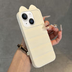 Simpatica custodia per telefono in silicone antiurto con orecchie di gatto 3D., For iPhone 14 Plus, For iPhone 14, For iPhone 14 Pro, For iPhone 14 Pro Max
