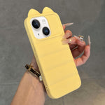 Simpatica custodia per telefono in silicone antiurto con orecchie di gatto 3D., For iPhone 14 Plus, For iPhone 14, For iPhone 14 Pro, For iPhone 14 Pro Max