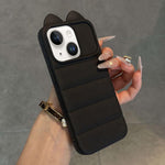 Simpatica custodia per telefono in silicone antiurto con orecchie di gatto 3D., For iPhone 14 Plus, For iPhone 14, For iPhone 14 Pro, For iPhone 14 Pro Max