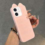 Simpatica custodia per telefono in silicone antiurto con orecchie di gatto 3D., For iPhone 13 Pro Max, For iPhone 13 Pro, For iPhone 13, For iPhone 12