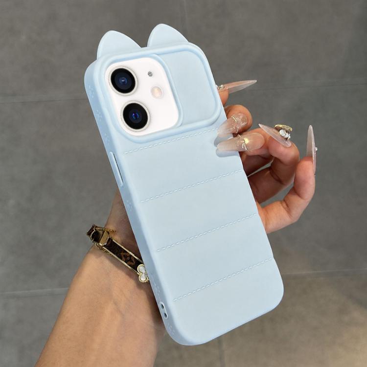 Simpatica custodia per telefono in silicone antiurto con orecchie di gatto 3D., For iPhone 13 Pro Max, For iPhone 13 Pro, For iPhone 13, For iPhone 12