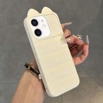 Simpatica custodia per telefono in silicone antiurto con orecchie di gatto 3D., For iPhone 13 Pro Max, For iPhone 13 Pro, For iPhone 13, For iPhone 12