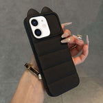 Simpatica custodia per telefono in silicone antiurto con orecchie di gatto 3D., For iPhone 13 Pro Max, For iPhone 13 Pro, For iPhone 13, For iPhone 12