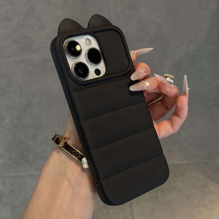 Simpatica custodia per telefono in silicone antiurto con orecchie di gatto 3D., For iPhone 12 Pro Max, For iPhone 12 Pro, For iPhone 11 Pro Max, For iPhone 11
