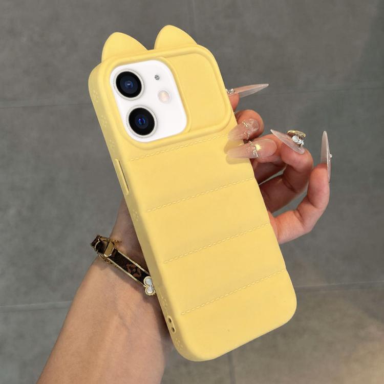 Simpatica custodia per telefono in silicone antiurto con orecchie di gatto 3D., For iPhone 12 Pro Max, For iPhone 12 Pro, For iPhone 11 Pro Max, For iPhone 11