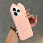 Simpatica custodia per telefono in silicone antiurto con orecchie di gatto 3D., For iPhone 12 Pro Max, For iPhone 12 Pro, For iPhone 11 Pro Max, For iPhone 11