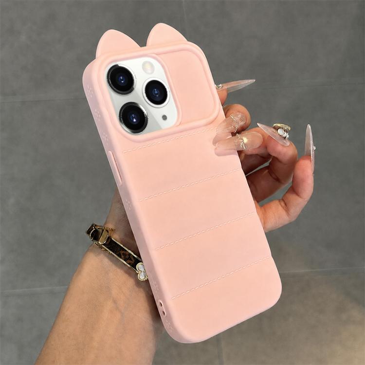 Simpatica custodia per telefono in silicone antiurto con orecchie di gatto 3D., For iPhone 12 Pro Max, For iPhone 12 Pro, For iPhone 11 Pro Max, For iPhone 11