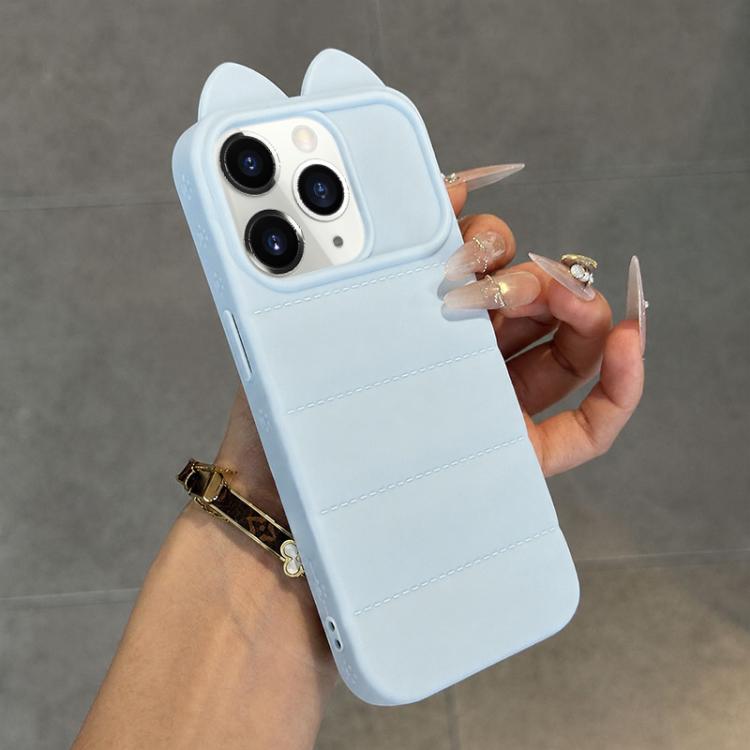 Simpatica custodia per telefono in silicone antiurto con orecchie di gatto 3D., For iPhone 12 Pro Max, For iPhone 12 Pro, For iPhone 11 Pro Max, For iPhone 11