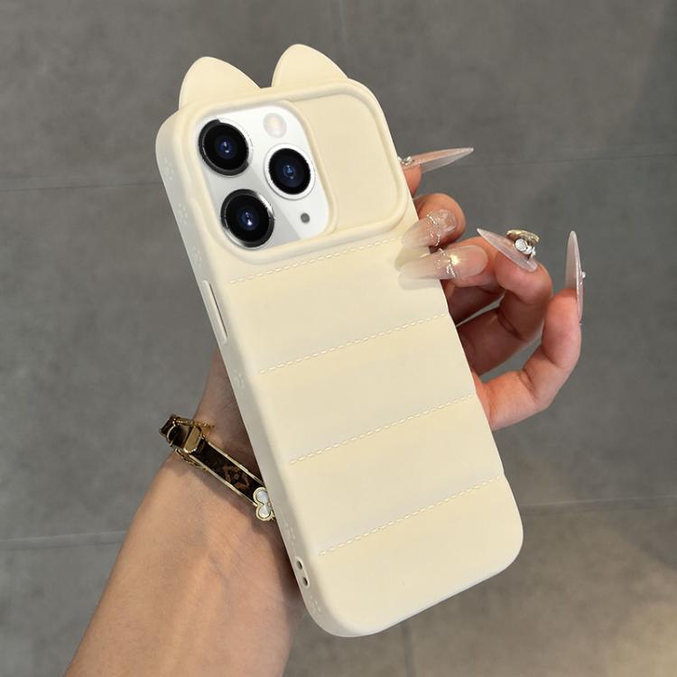 Simpatica custodia per telefono in silicone antiurto con orecchie di gatto 3D., For iPhone 12 Pro Max, For iPhone 12 Pro, For iPhone 11 Pro Max, For iPhone 11