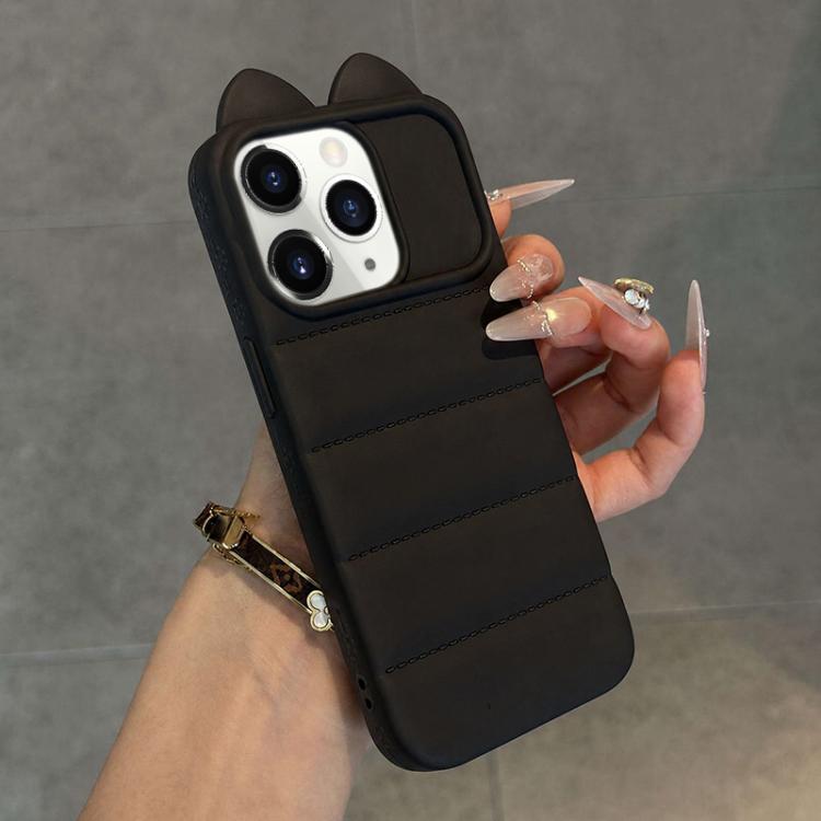 Simpatica custodia per telefono in silicone antiurto con orecchie di gatto 3D., For iPhone 12 Pro Max, For iPhone 12 Pro, For iPhone 11 Pro Max, For iPhone 11