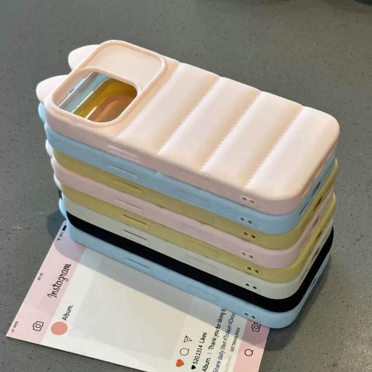 Simpatica custodia per telefono in silicone antiurto con orecchie di gatto 3D., For iPhone 15 Pro Max, For iPhone 15 Pro, For iPhone 15 Plus, For iPhone 15