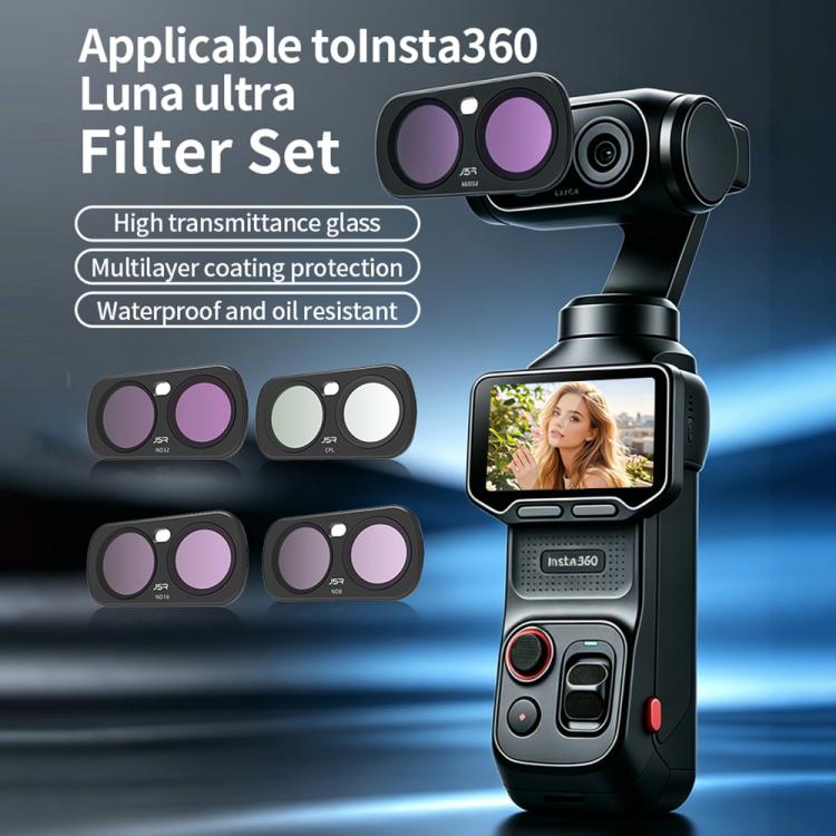 Filtro magnetico per obiettivo della fotocamera Insta 360 Luna Ultra JSR CB Series, UV, CPL, ND8, ND16, ND32, ND64, STAR, NIGHT, Black Mist 1/4, 3 in 1 UV ND, 4 in 1 ND8-64, 4 in 1 CPL ND, 3 in 1 ND8-32, 6 in 1 ND UV CPL, 8 in 1 Mixed Filter           ...