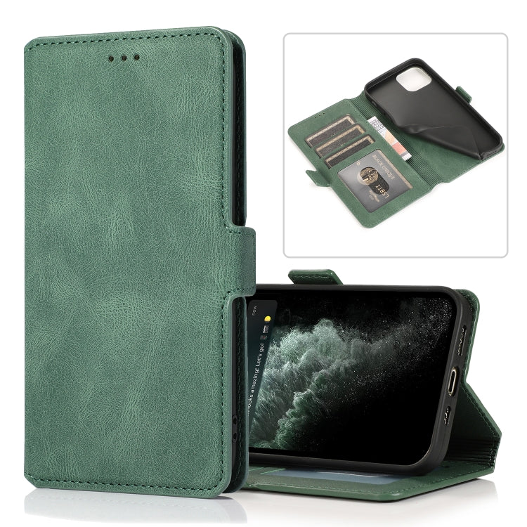 Custodia in pelle a vibrazione orizzontale con chiusura magnetica retrò con supporto e slot per schede, cornice per foto e portafoglio, For iPhone 12 mini, For iPhone 12 / 12 Pro, For iPhone 12 Pro Max