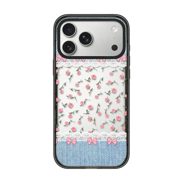 Custodia per telefono in TPU acrilico con motivo floreale denim, For iPhone 17 Pro Max, For iPhone 17 Pro, For iPhone 17, For iPhone Air, For iPhone 16 Pro Max, For iPhone 16 Pro