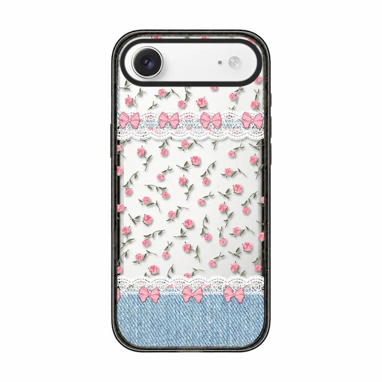 Custodia per telefono in TPU acrilico con motivo floreale denim, For iPhone 17 Pro Max, For iPhone 17 Pro, For iPhone 17, For iPhone Air, For iPhone 16 Pro Max, For iPhone 16 Pro