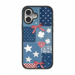 Custodia per telefono in TPU acrilico con motivo floreale denim, For iPhone 16 Plus, For iPhone 16, For iPhone 15 Pro Max, For iPhone 15 Pro, For iPhone 15 Plus, For iPhone 15