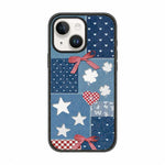 Custodia per telefono in TPU acrilico con motivo floreale denim, For iPhone 14 Plus, For iPhone 14, For iPhone 14 Pro, For iPhone 14 Pro Max, For iPhone 13 Pro Max, For iPhone 13 Pro