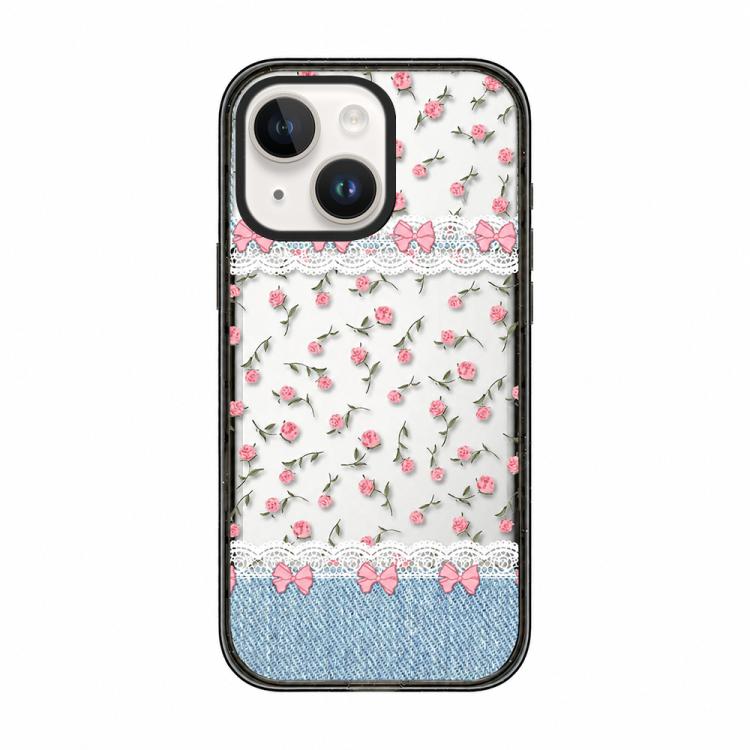 Custodia per telefono in TPU acrilico con motivo floreale denim, For iPhone 13, For iPhone 12, For iPhone 12 Pro Max, For iPhone 12 Pro, For iPhone 11