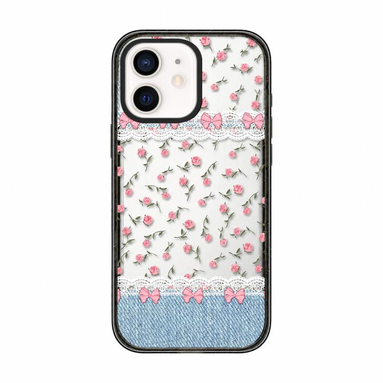 Custodia per telefono in TPU acrilico con motivo floreale denim, For iPhone 13, For iPhone 12, For iPhone 12 Pro Max, For iPhone 12 Pro, For iPhone 11