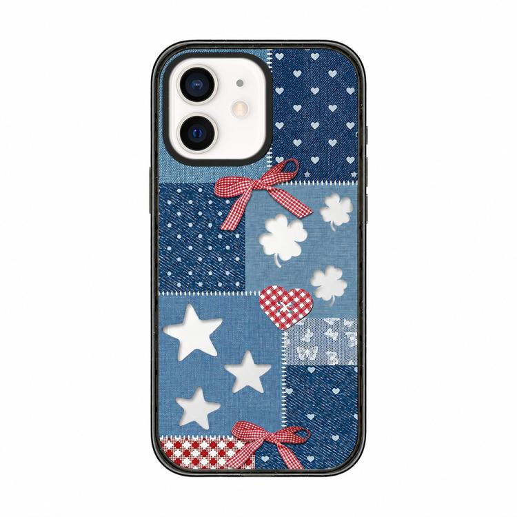 Custodia per telefono in TPU acrilico con motivo floreale denim, For iPhone 13, For iPhone 12, For iPhone 12 Pro Max, For iPhone 12 Pro, For iPhone 11