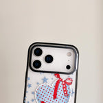 Custodia per telefono in TPU acrilico con motivo floreale denim, For iPhone 17 Pro Max, For iPhone 17 Pro, For iPhone 17, For iPhone Air, For iPhone 16 Pro Max, For iPhone 16 Pro