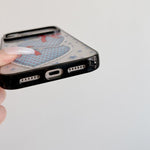 Custodia per telefono in TPU acrilico con motivo floreale denim, For iPhone 17 Pro Max, For iPhone 17 Pro, For iPhone 17, For iPhone Air, For iPhone 16 Pro Max, For iPhone 16 Pro