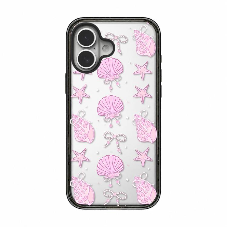Custodia per telefono in TPU acrilico trasparente con fiocco a conchiglia, For iPhone 16 Plus, For iPhone 16, For iPhone 15 Pro Max, For iPhone 15 Pro, For iPhone 15 Plus, For iPhone 15