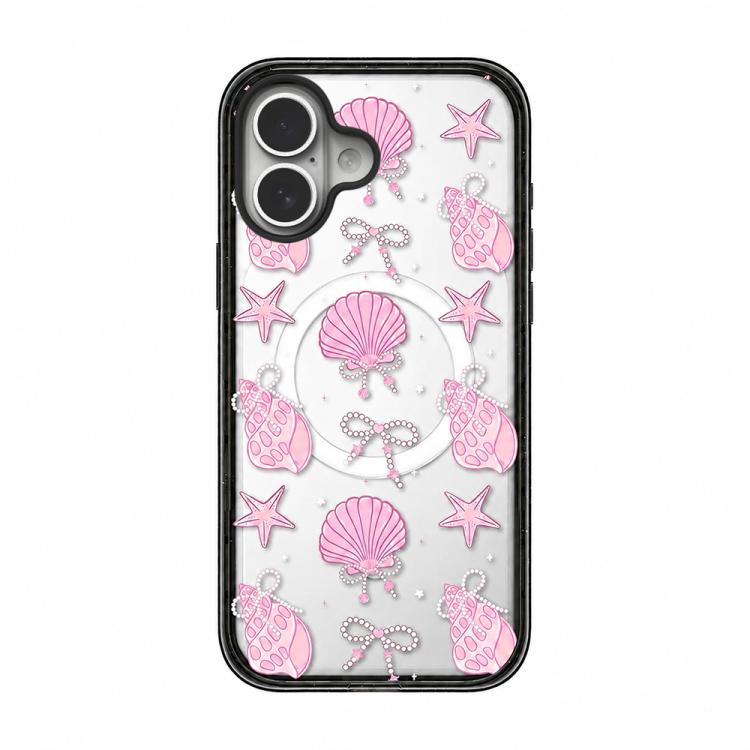 Custodia per telefono in acrilico TPU trasparente con magnete a forma di conchiglia., For iPhone 16 Plus, For iPhone 16, For iPhone 15 Pro Max, For iPhone 15 Pro, For iPhone 15 Plus, For iPhone 15