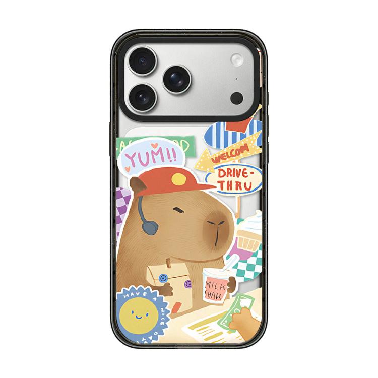 Custodia per telefono in acrilico TPU con stampa a cartone animato di un capibara., For iPhone 17 Pro Max, For iPhone 17 Pro, For iPhone 17, For iPhone Air