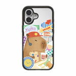 Custodia per telefono in acrilico TPU con stampa a cartone animato di un capibara., For iPhone 16 Pro Max, For iPhone 16 Pro, For iPhone 16 Plus, For iPhone 16