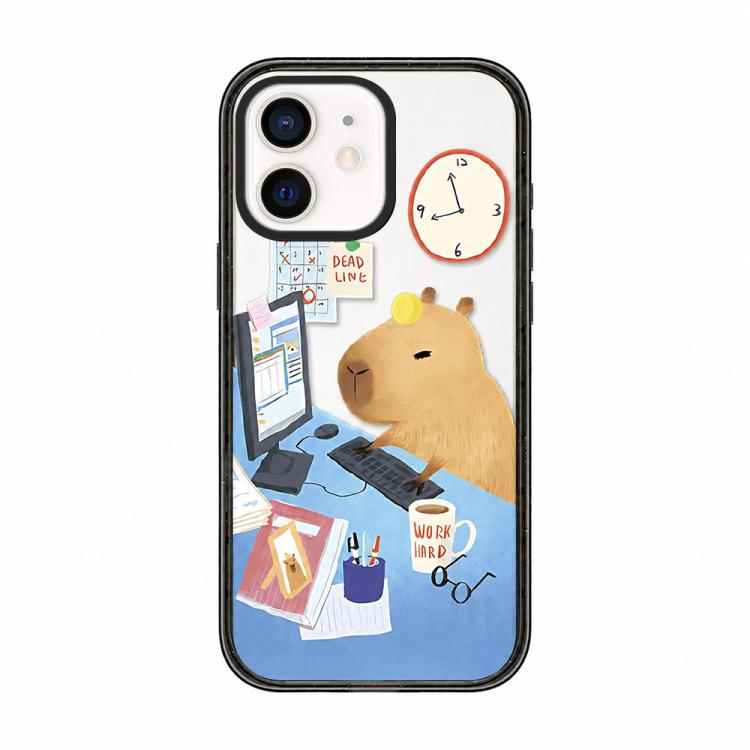 Custodia per telefono in acrilico TPU con stampa a cartone animato di un capibara., For iPhone 13 Pro Max, For iPhone 13 Pro, For iPhone 13, For iPhone 12