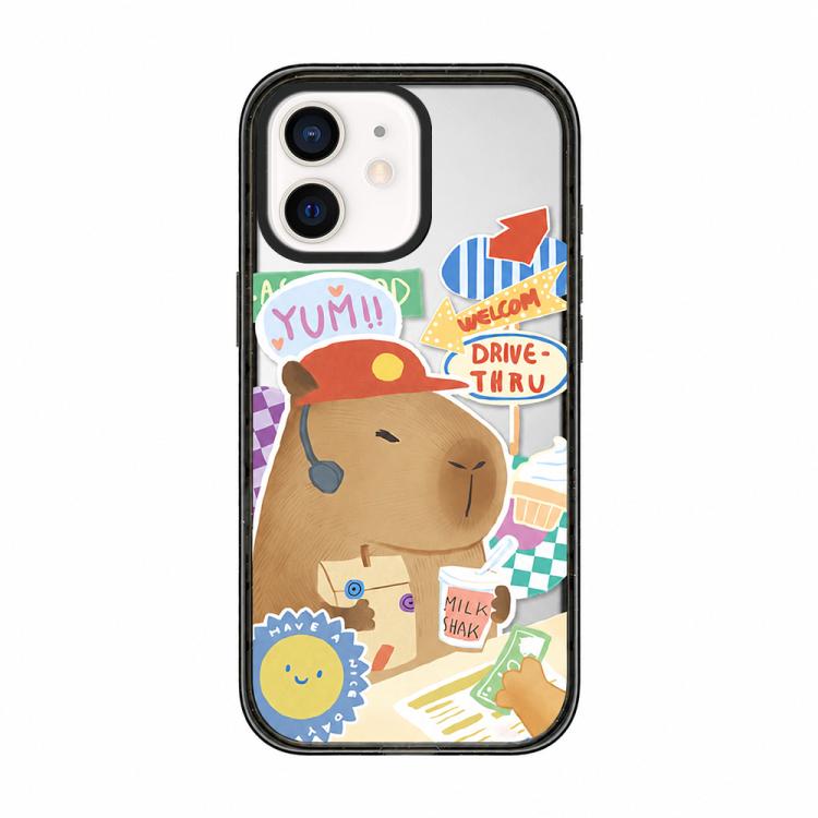 Custodia per telefono in acrilico TPU con stampa a cartone animato di un capibara., For iPhone 13 Pro Max, For iPhone 13 Pro, For iPhone 13, For iPhone 12