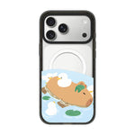 Custodia magnetica in acrilico TPU con stampa di un simpatico capibara in stile cartone animato., For iPhone 17 Pro Max, For iPhone 17 Pro, For iPhone 17, For iPhone Air