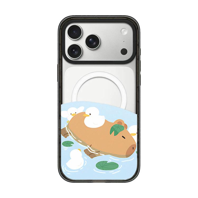 Custodia magnetica in acrilico TPU con stampa di un simpatico capibara in stile cartone animato., For iPhone 17 Pro Max, For iPhone 17 Pro, For iPhone 17, For iPhone Air