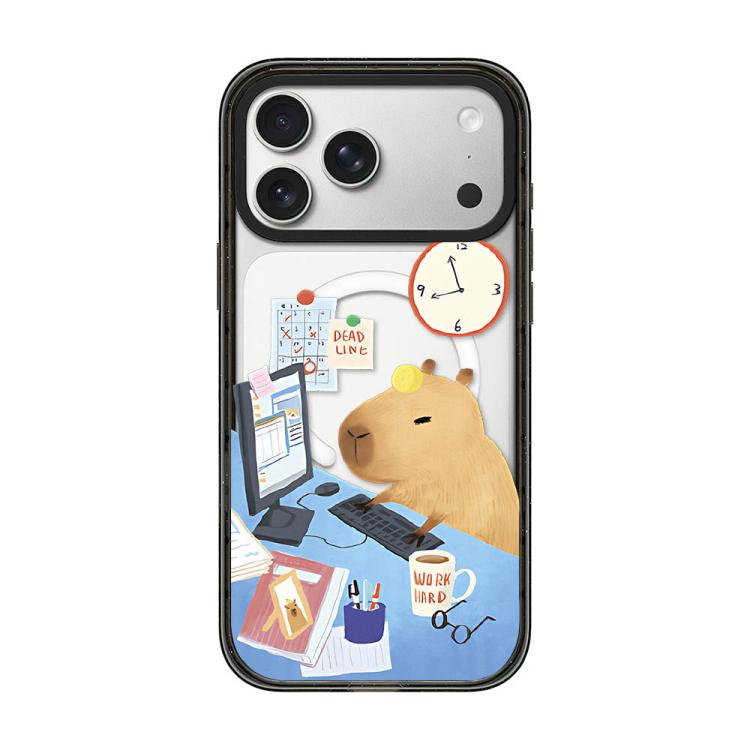 Custodia magnetica in acrilico TPU con stampa di un simpatico capibara in stile cartone animato., For iPhone 17 Pro Max, For iPhone 17 Pro, For iPhone 17, For iPhone Air